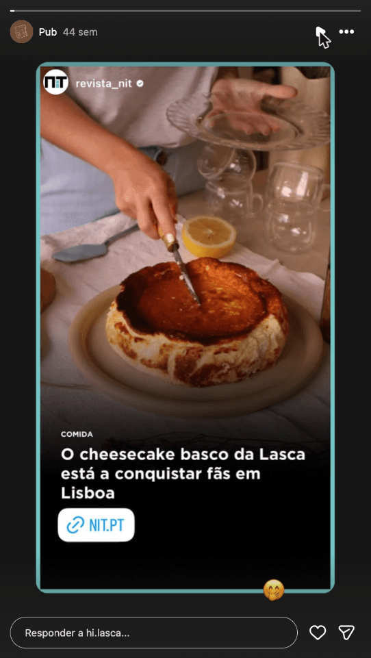 Artigo da NiT: o cheesecake basco da Lasca está a conquistar fãs em Lisboa